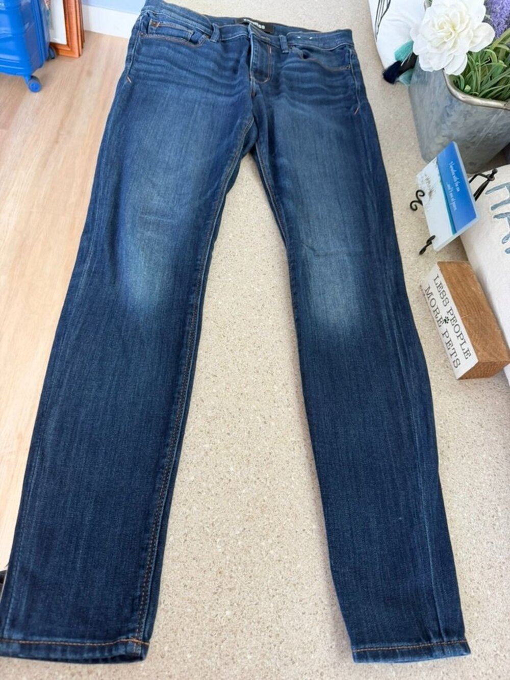 Express Stretch Mid-Rise Denim Legging Jeans 6R